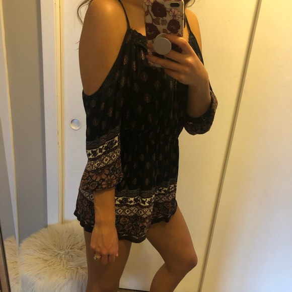 Off-the-shoulder Boho Romper - Picture 3 of 4